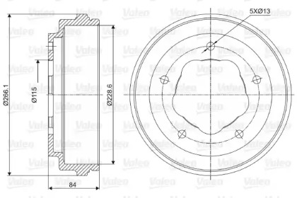 Тормозный барабан (VALEO: 237038)