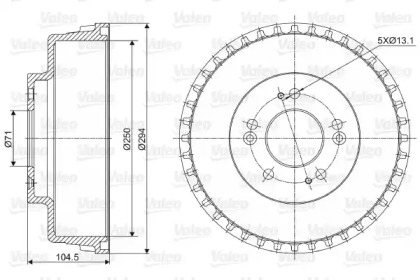 Тормозный барабан (VALEO: 237039)