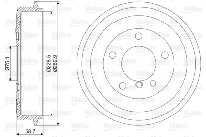 Тормозный барабан (VALEO: 237042)