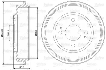 Тормозный барабан (VALEO: 237043)