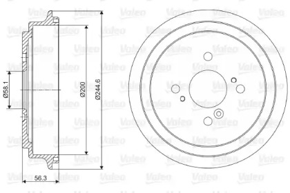 Тормозный барабан (VALEO: 237044)