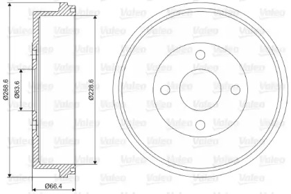 Тормозный барабан (VALEO: 237045)