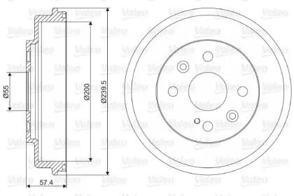 Тормозный барабан (VALEO: 237046)