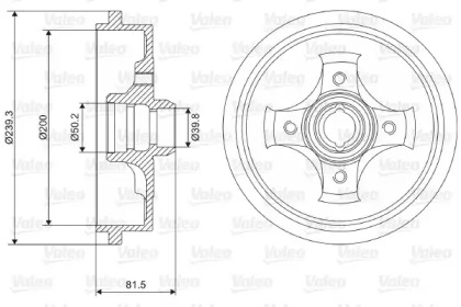 Тормозный барабан (VALEO: 237049)