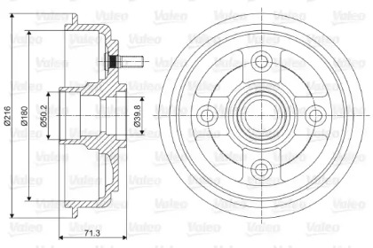 Тормозный барабан (VALEO: 237052)