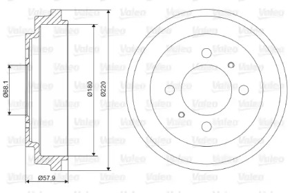 Тормозный барабан (VALEO: 237061)