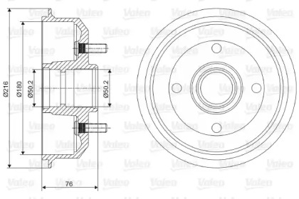 Тормозный барабан (VALEO: 237066)