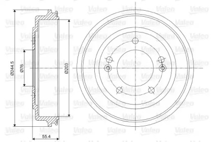 Тормозный барабан (VALEO: 237076)