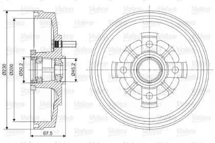 Тормозный барабан (VALEO: 237077)