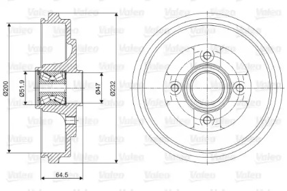 Тормозный барабан (VALEO: 237079)