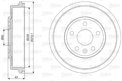 Тормозный барабан (VALEO: 237082)
