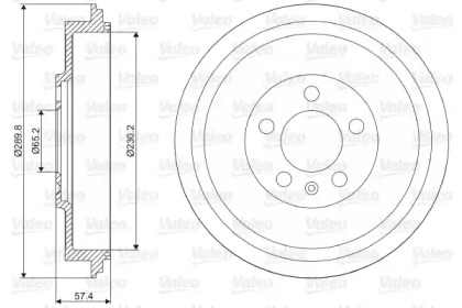 Тормозный барабан (VALEO: 237085)