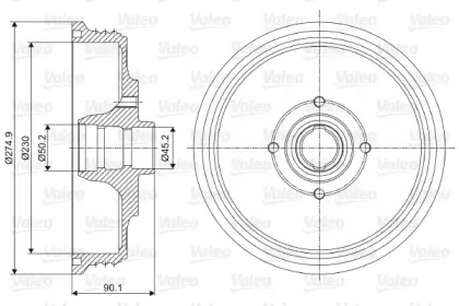 Тормозный барабан (VALEO: 237086)