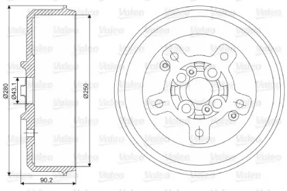 Тормозный барабан (VALEO: 237087)