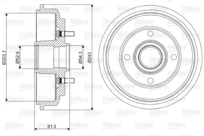 Тормозный барабан (VALEO: 237088)