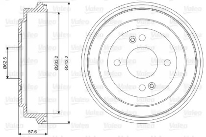 Тормозный барабан (VALEO: 237091)