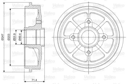 Тормозный барабан (VALEO: 237097)