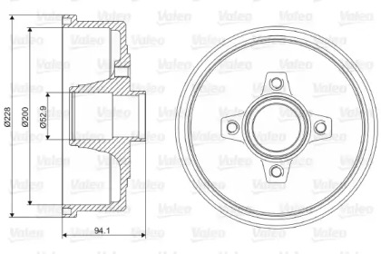 Тормозный барабан (VALEO: 237098)