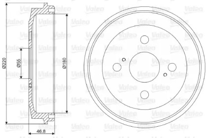 Тормозный барабан (VALEO: 237109)