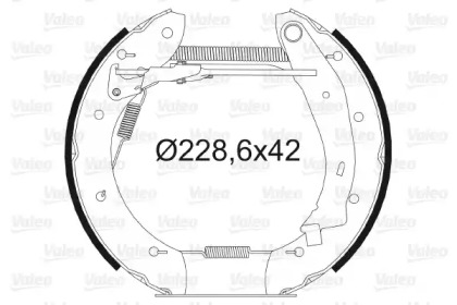 Комлект тормозных накладок (VALEO: 554608)