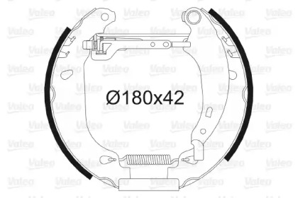 Комлект тормозных накладок (VALEO: 554637)