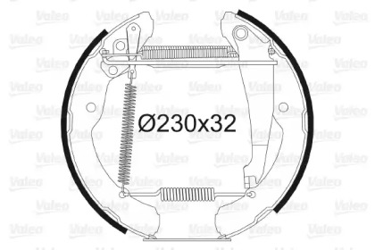 Комлект тормозных накладок (VALEO: 554731)