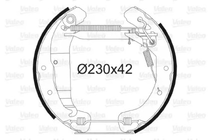 Комлект тормозных накладок (VALEO: 554796)