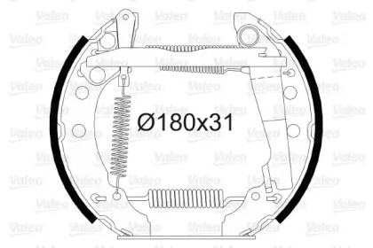 Комлект тормозных накладок (VALEO: 554852)