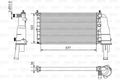 Теплообменник (VALEO: 734236)