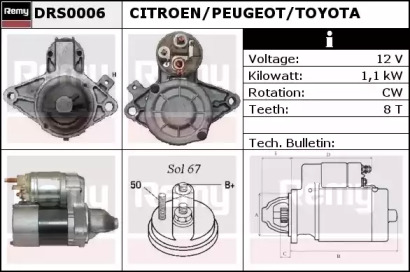 Стартер (REMY: DRS0006)