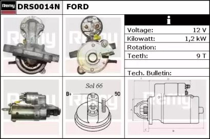 Стартер (REMY: DRS0014N)