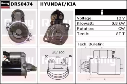 Стартер (REMY: DRS0474)