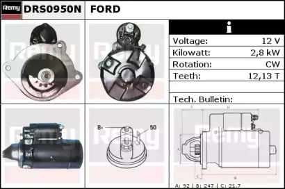 Стартер (REMY: DRS0950N)