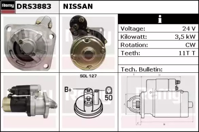 Стартер (REMY: DRS3883)