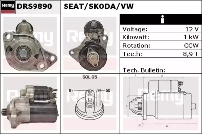 Стартер (REMY: DRS9890)
