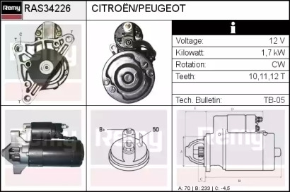 Стартер (REMY: RAS34226)