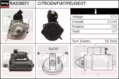 Стартер (REMY: RAS39071)