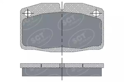 Комплект тормозных колодок (SCT Germany: SP 105 PR)