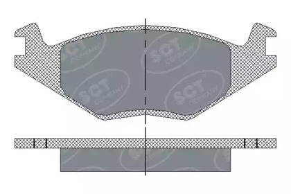 Комплект тормозных колодок (SCT Germany: SP 116 PR)