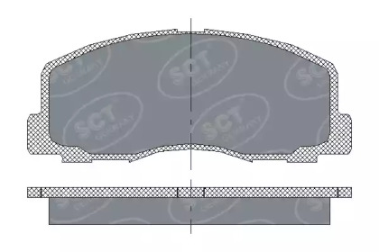 Комплект тормозных колодок (SCT Germany: SP 117 PR)