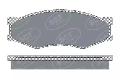 Комплект тормозных колодок (SCT Germany: SP 119 PR)