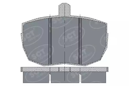 Комплект тормозных колодок (SCT Germany: SP 121 PR)