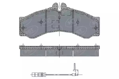 Комплект тормозных колодок (SCT Germany: SP 132 PR)