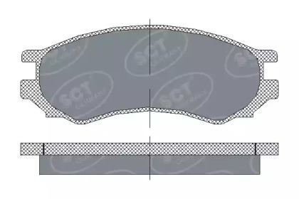 Комплект тормозных колодок (SCT Germany: SP 156 PR)