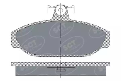 Комплект тормозных колодок (SCT Germany: SP 165 PR)