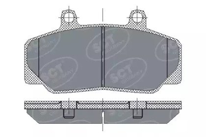 Комплект тормозных колодок (SCT Germany: SP 166 PR)