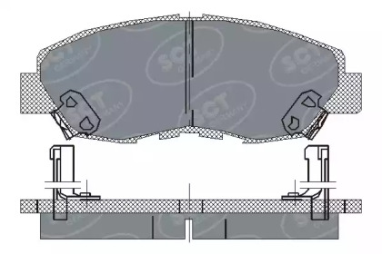 Комплект тормозных колодок (SCT Germany: SP 180 PR)