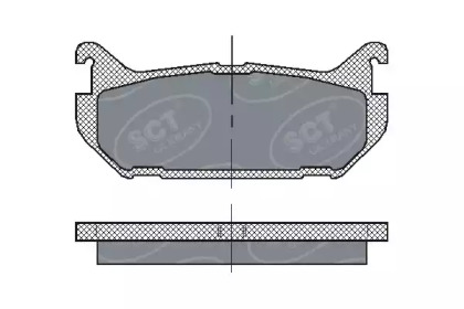 Комплект тормозных колодок (SCT Germany: SP 197 PR)