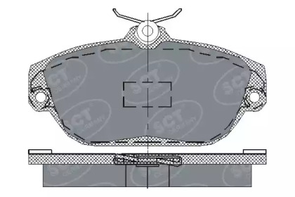 Комплект тормозных колодок (SCT Germany: SP 201 PR)
