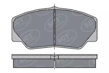 Комплект тормозных колодок (SCT Germany: SP 206 PR)